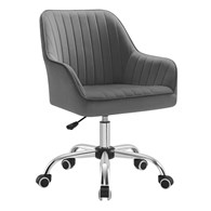 Krzesło biurowe obrotowe aksamit szary