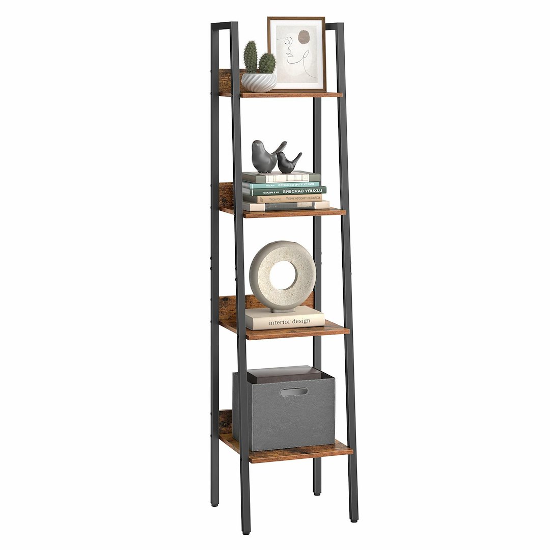 Regał drabinkowy na książki 4 półki loft