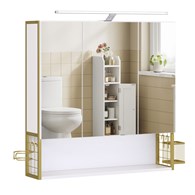 Wisząca szafka łazienkowa z oświetleniem i lustrem