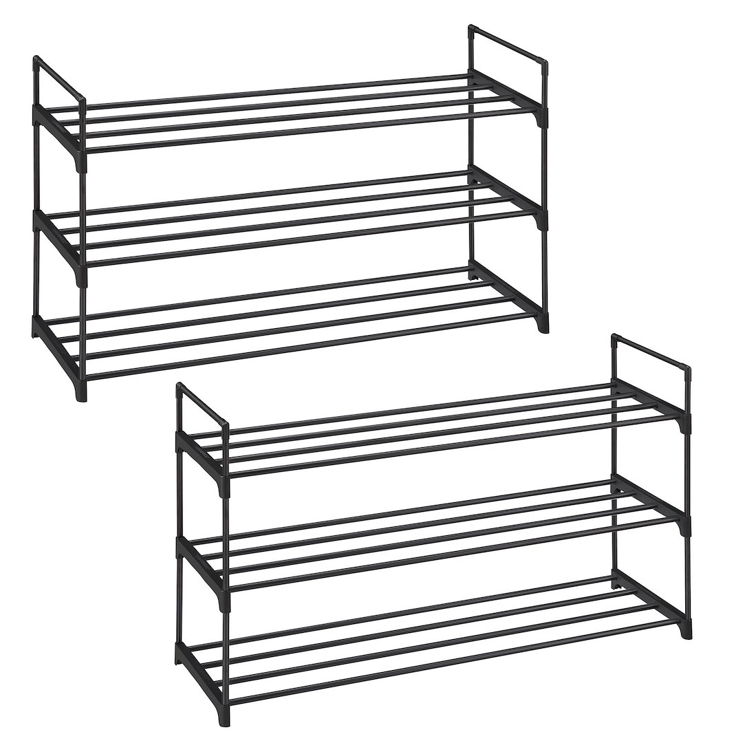 Metalowy regał na buty 3 półki zestaw 2 szt.