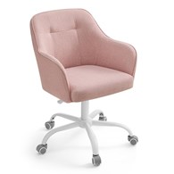 Krzesło biurowe obrotowe jasnoróżowe
