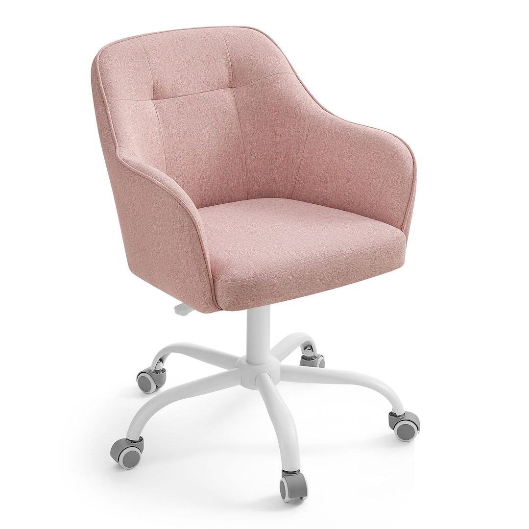 Krzesło biurowe obrotowe jasnoróżowe
