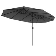 Parasol ogrodowy 460 x 245 cm ciemnoszary