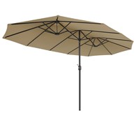 Parasol ogrodowy 460 x 245 cm beżowy
