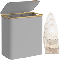 Szary kosz na pranie z pokrywą 150 L