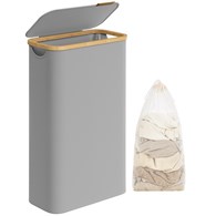 Szary kosz na pranie z pokrywą 65 L