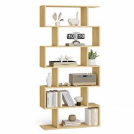 Otwarty regał na książki 6 półek beż