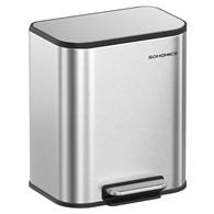 Kompaktowy kosz na śmieci 20 L srebrny