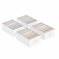 Zestaw 4 organizerów z przegrodami biały