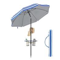 Parasol ogrodowy 160 x 206 cm biało-niebieski