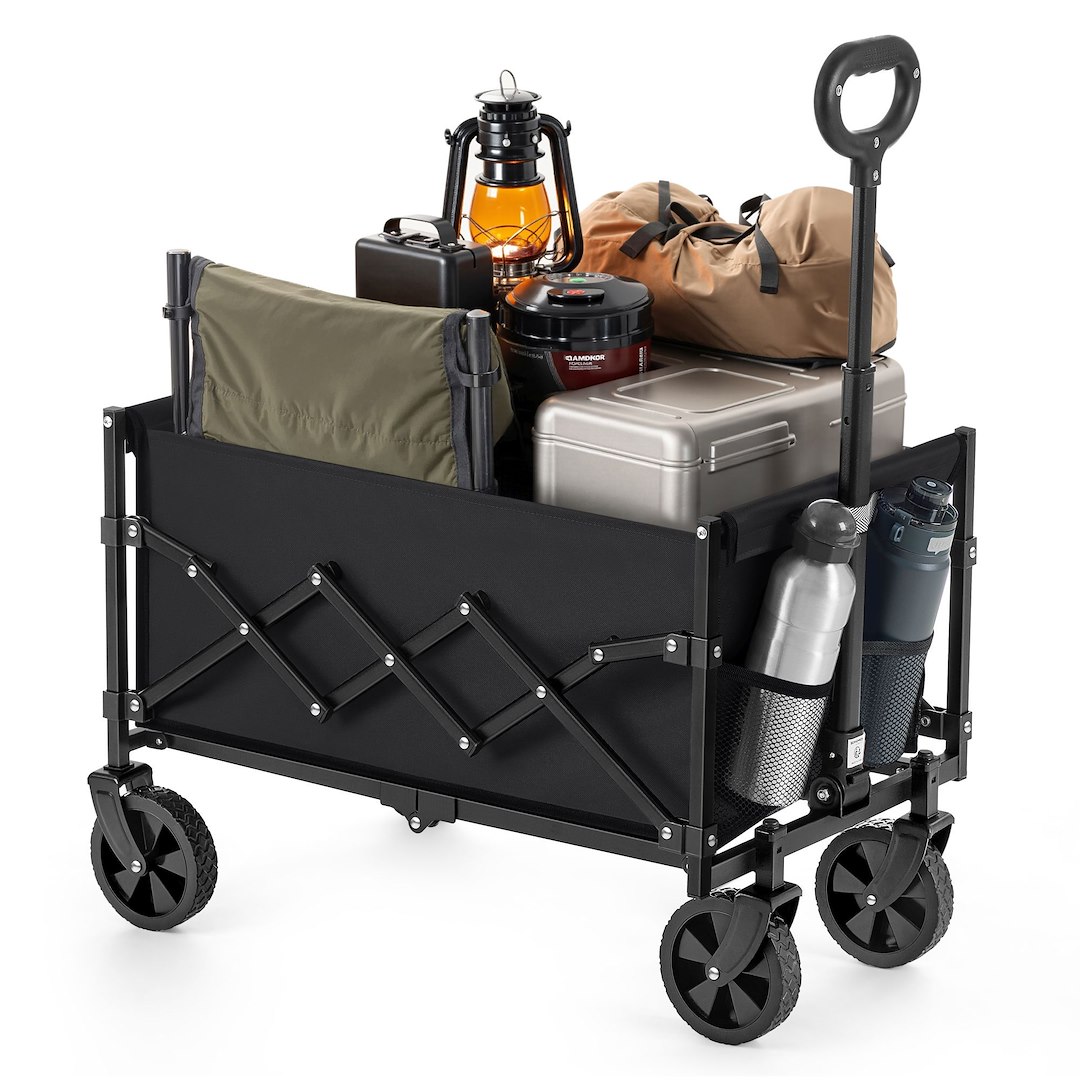 Składany wózek transportowy 90 L czarny