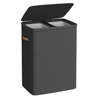 Kosz na pranie 2 x 85 L atramentowa czerń
