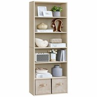 Beżowy regał na książki 6 półek 178,5 cm