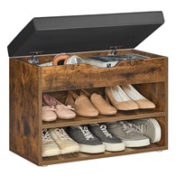 Brązowa szafka na buty ze schowkiem