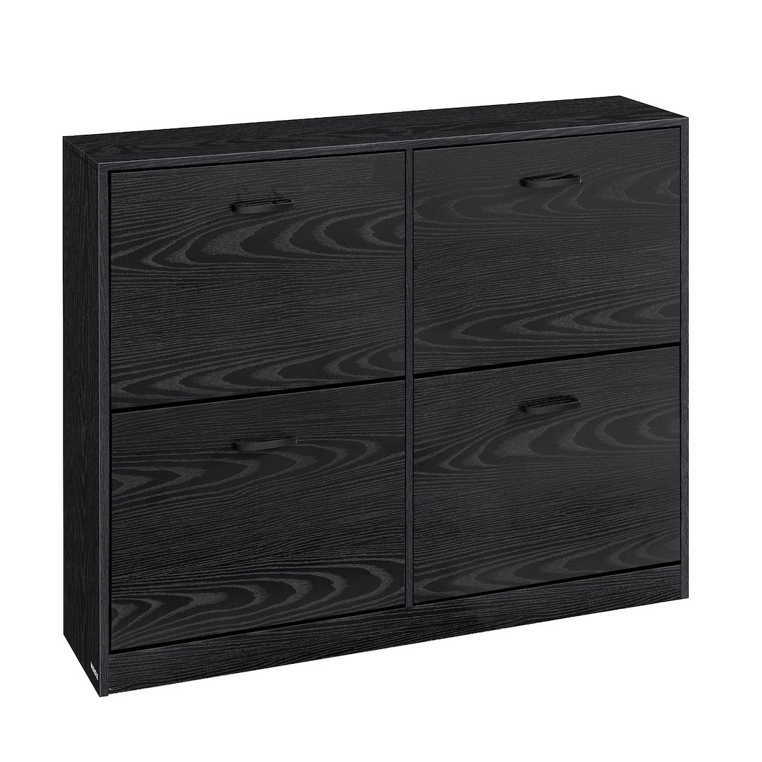 Szafka na buty z drzwiczkami czarna