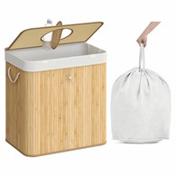 Bambusowy kosz z otworem na butelki 120 L