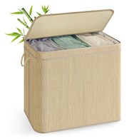 Bambusowy kosz na pranie 3 komory 170 L