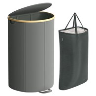 Materiałowy kosz na pranie 90 L szary