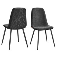 Zestaw 2 krzeseł do jadalni szare