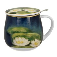Kubek baryłka z zaparzaczem Monet Nenufars 430 ml