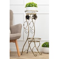 Kwietnik metalowy na dwie donice Quincy 90,5 cm