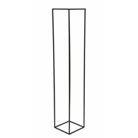 Nowoczesny kwietnik stojący 130 cm Wykonany z metalu, prosty i stylowy stojak na kwiatki w kolorze czarny