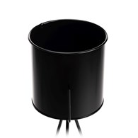 Kwietnik stojący TRIPOD 80cm czarny LOFT Wykonany z metalu, oryginalny i stabilny stojak na kwiaty lub rośliny w stylu industrialnym oraz LOFT z czarną osłonką