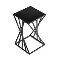 Kwietnik stojący na kwiaty 40 cm LOFT Wykonany z metalu, prosty i stylowy czarny stojak na kwiatki w stylu industrialnym oraz minimalistycznym