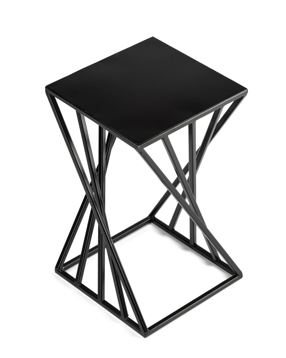 Kwietnik stojący na kwiaty 40 cm LOFT Wykonany z metalu, prosty i stylowy czarny stojak na kwiatki w stylu industrialnym oraz minimalistycznym