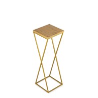 Kwietnik stojący 70cm blat Lancelot LOFTWykonany z metalu oraz płyty MDF w kolorze Lancelot i złotym stojakiem, solidny i stylowy kwietnik w stylu industrialnym oraz LOFT