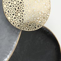 Dekoracja ścienna Jamila 100x75 cm Wykonana z metalu, do salonu, nowoczesny i oryginalny design