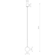 Lampa wisząca KARO klosz kula 1xG9