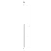 Lampa wisząca LASER 100cm br¤z 1xG9