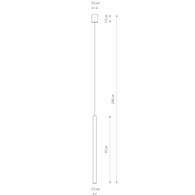 Lampa wisząca LASER 75cm zoty 1xG9