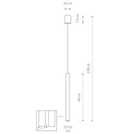 Lampa wisząca LASER 49cm mied® 1xG9