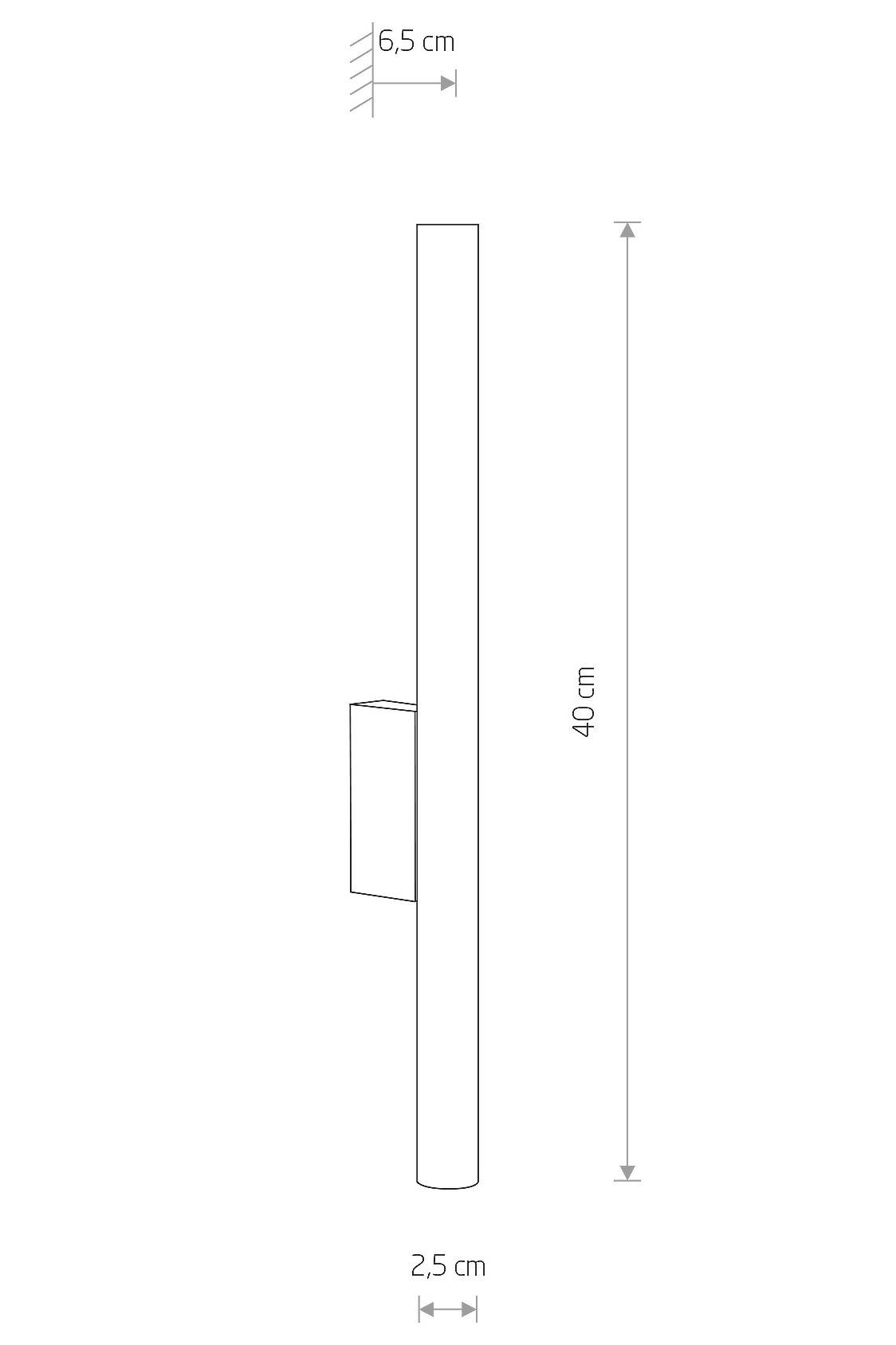 Kinkiet LASER 40cm brąz 2xG9