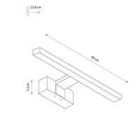Kinkiet nad lustro CEZANNE LED S chrom 3000K