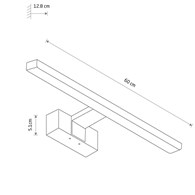 Kinkiet nad lustro CEZANNE LED M chrom 4000K