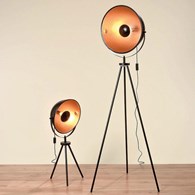 Lampa Elisa stojąca duża wys 160 cm metalowa, kolor czarny, trójnóg, moc żarówki 40W