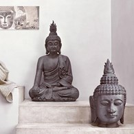 Dekoracyjna figurka Budda 106 cm Duża ozdoba wykonana z trwałegro materiału, przedstawiająca medytującego Budde, doskonała do salonu czy na taras