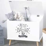 Pojemnik na zabawki Bazar and Secrets Skrzynia z pokrywką do przechowywania zabawek, wykonana z solidnej płyty MDF