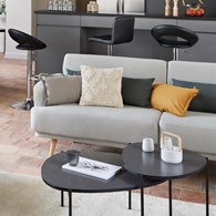 Rozkładana sofa 3 osobowa Jack Drewniany korpus, siedzisko wykonane z wysokiej jakości tkaniny, mebel do samodzielnego montażu