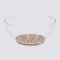 Metalowy kosz na owoce Diamond White
