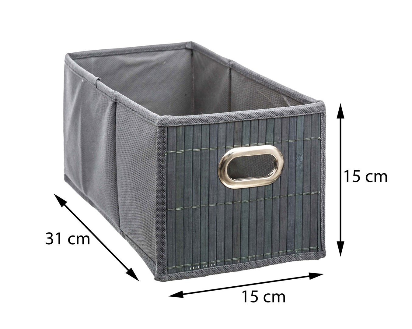 Pojemnik Grey Bamboo 15x31 cm