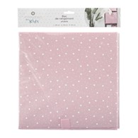 Kosz tekstylny na zabawki Pink Stars W kolorze różowym z białymi gwiazdkami, składany i wygodny w przechowywaniu, funkcjonalne uzupełnienie pokoju dziecięcego
