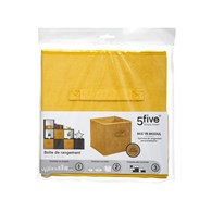 Pojemnik tekstylny 31x31 cm Yellow welurSkładany i wygodny w użytkowaniu, idealny do przechowywania ubrań, koców, książek bądź zabawek, wyposażony w uchwyt