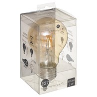 Żarówka LED Amber Straight 2W E27 Wykonana ze szkła o bursztynowej barwie, prosty filament, zakończona metalowym gniazdem