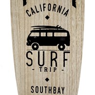 Ozdoba ścienna Surf Board czarnaOryginalna dekoracja na ścianę w formie deski surfingowej, oryginalna ozdoba do sypialni, salonu czy przedpokoju
