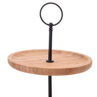 Bambusowa patera na ciasto 3 poziomy 34 cm