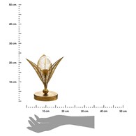 Dekoracyjna lampka LED Leaf 24,5 cmWykonana z połączenia metalu i tworzywa, w kolorze złotym, oryginalny i funkcjonalny dodatek do wnętrz